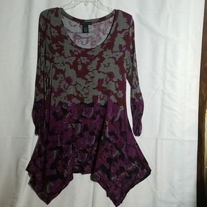 Multi use tunic top three quarter sleeves.